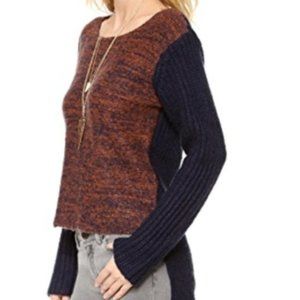 Mohair Navy and Rust Sweater